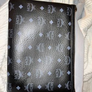 Mcm Black Visetos Pouch